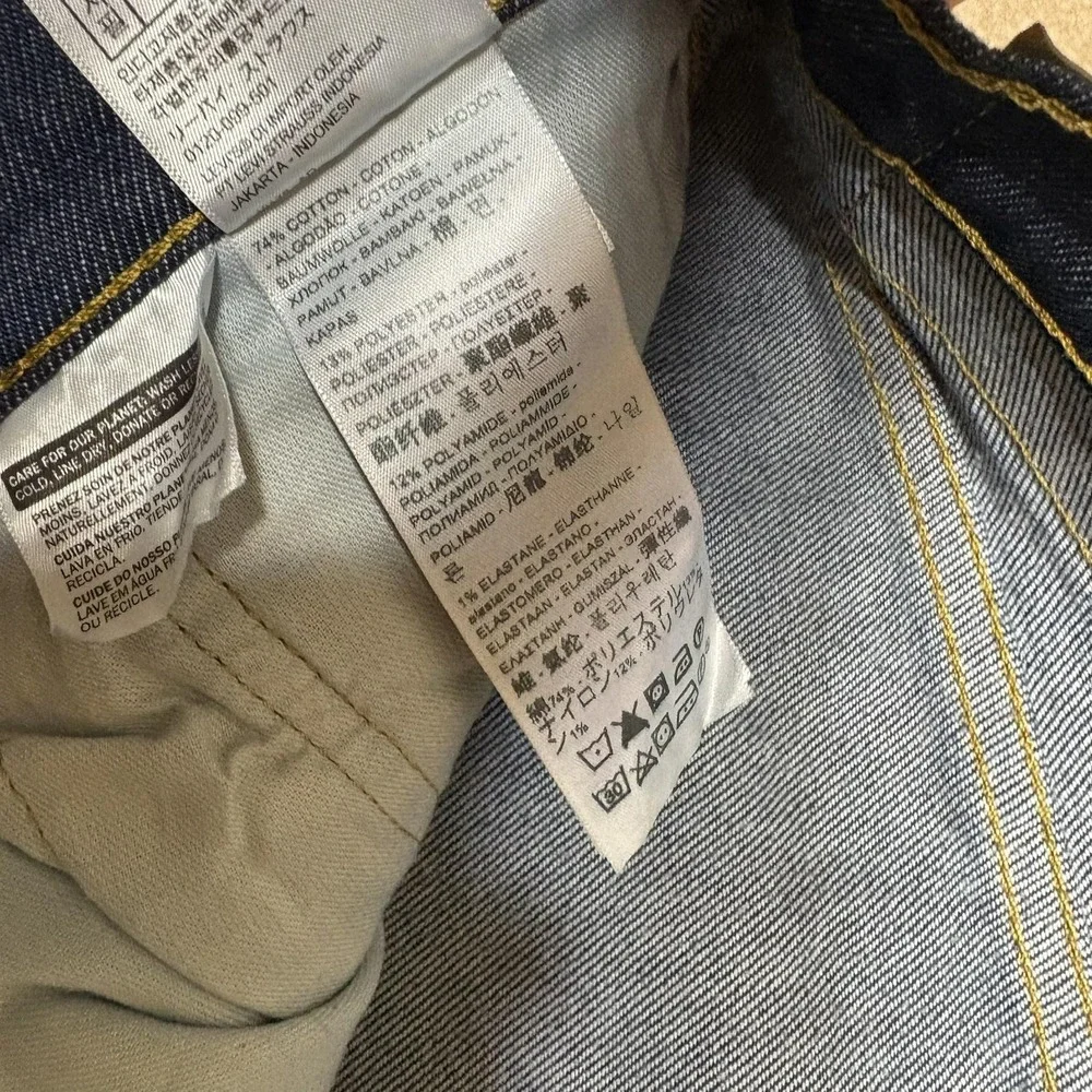 Levis Western Fit Jeans NWT Mens 50x30 Dark Blue Regular Straight Denim Big Tall
